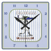 Baseball Player Clock - Customise