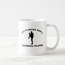 Baseball Player Designs Coffee Mugs