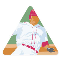 baseball player slide vector graphic triangle stickers