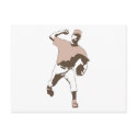 baseball player throwing vector graphic postcards