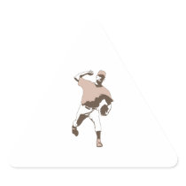 baseball player throwing vector graphic sticker