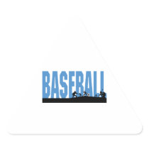 baseball players text design triangle stickers