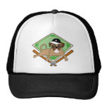 Baseball Pug (black, white) - Add your team name! Hat