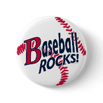 Baseball Rocks by Mudge Studios Button