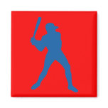 baseball silhouette magnet