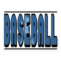 Baseball Silhouette postcards