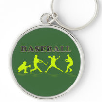 Baseball Silhouettes Keychain