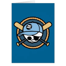 Baseball Skull & Crossbats -boys Greeting Card