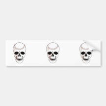 baseball skull head bumper stickers