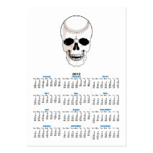 baseball skull head business card templates