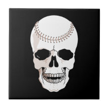 baseball skull head ceramic tiles