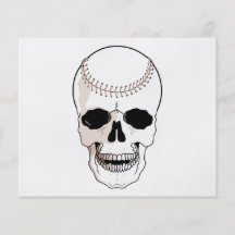 baseball skull head full color flyer