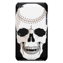 baseball skull head iPod Case-Mate case