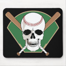 Baseball Skull mousepad