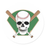 Baseball Skull Stickers