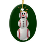 Baseball Snowman