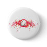 Baseball / Softball Butterfly Flower Pink Button