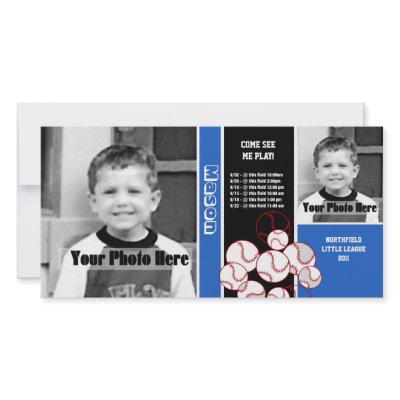Baseball Sport Schedule Photo Cards by sheezl80