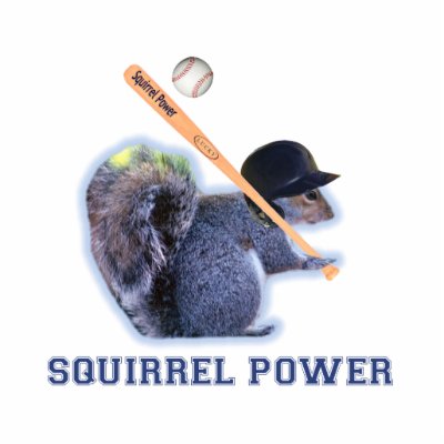Baseball Squirrel Power Cut Outs by free2write