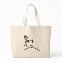 Baseball Stick Figure Canvas Bags