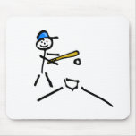 Baseball (Stick Figure) Mouse Mats