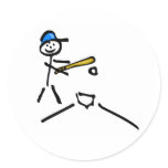 Baseball Stick Figure Stickers