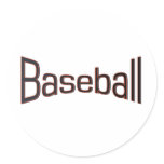 Baseball Round Stickers