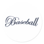 Baseball Round Sticker