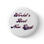 Baseball Text World's Best New Dad Buttons