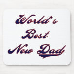 Baseball Text World's Best New Dad Mouse Pad