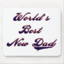 Baseball Text World's Best New Dad Mouse Pad