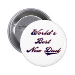 Baseball Text World's Best New Dad Pinback Button