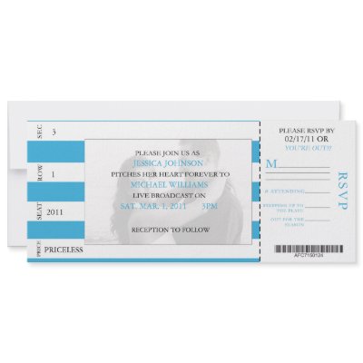 Baseball Ticket Personalized Invite by fancybelle