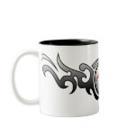Baseball Tribal Flames Grey Mug