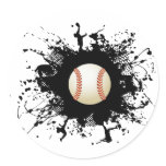 Baseball Urban Style Round Stickers