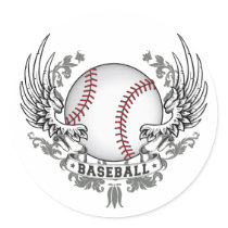 Baseball Wings Sticker