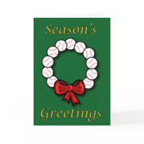 Baseball Wreath Greeting Card