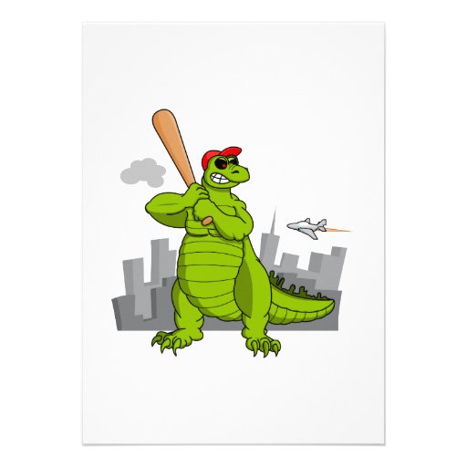 Baseball-zilla Custom Invite