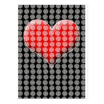 Baseballs and Heart Postcard