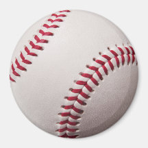 Baseballs - Customise Baseball Background Template Fridge Magnet