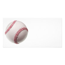 Baseballs - Customise Baseball Background Template Photo Card Template