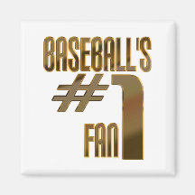 Baseball's Number One Fan Refrigerator Magnet