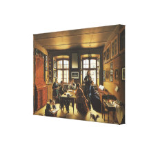 Basel Family Concert by Gutzwiller, Victorian Art Stretched Canvas Prints