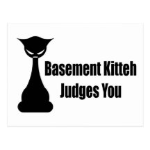 Basement Kitteh Judges You Post Card