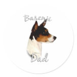 Basenji Dad 2 Round Sticker