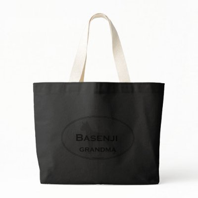 Basenji Grandma Tote Bags by dogwiregifts