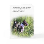 Basenji Rainbow Bridge Card