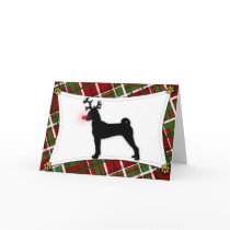 Basenji Reindeer Christmas Card