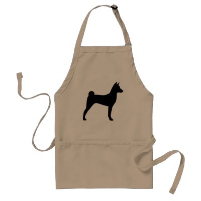 Basenji Silhouette Apron by jennsdoodleworld