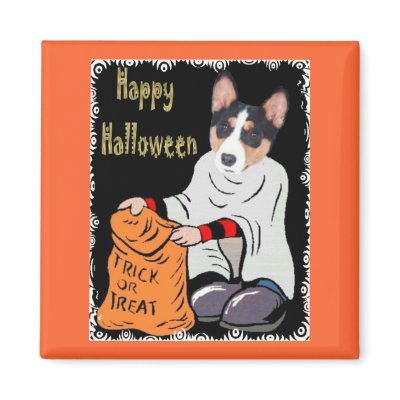 Basenji Trick Or Treat Magnet by deesbasenjis